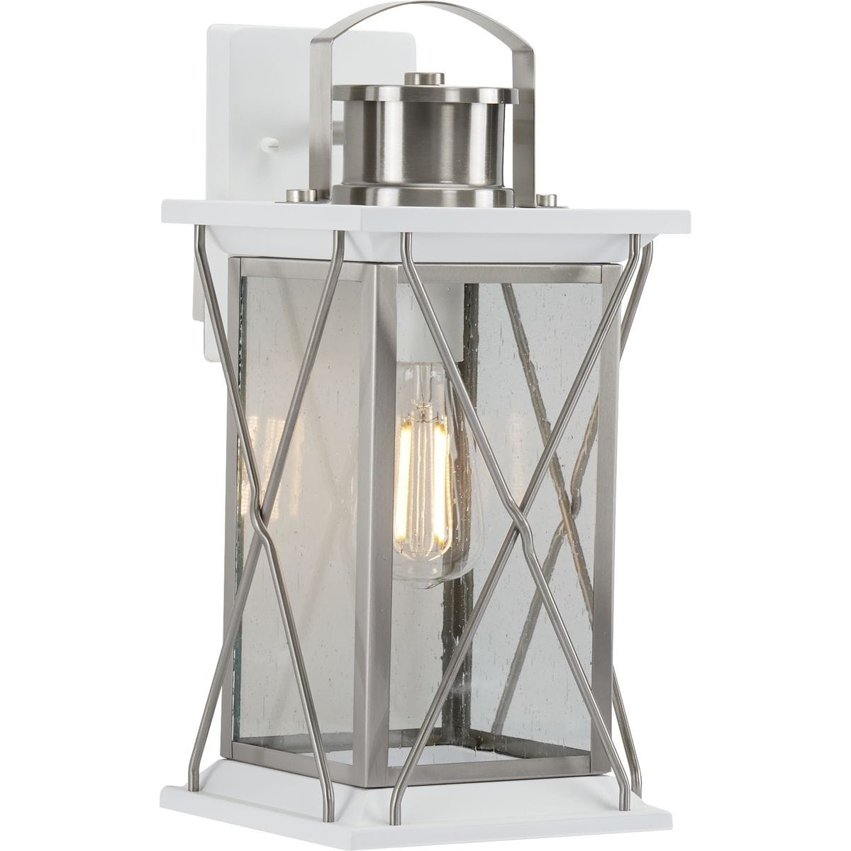 Barlowe Collection Stainless Steel One Light Medium Wall Lantern 17.13 X 10.63 X 9.84
