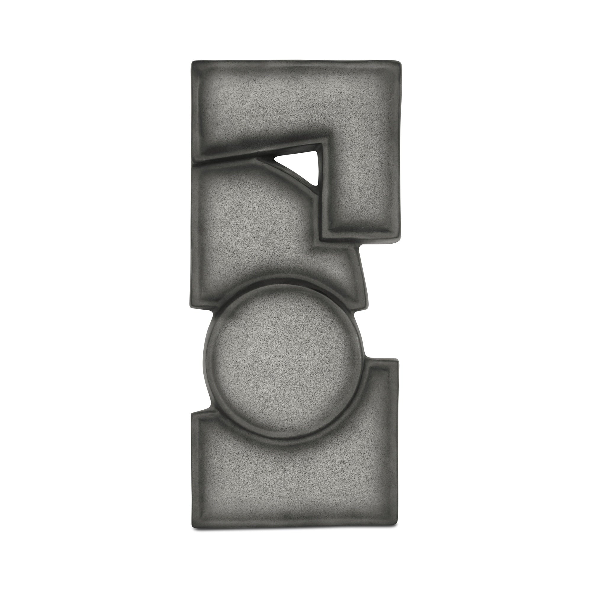 Barnett Wall Sculpture Rectangular Ecomix And Mdf Geometric Shapes Hang Ready Hardware Charcoal Grey