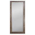 Barnwood Wood Full Length Mirror Distressed Walnut 62X27 Walnut Barnwood 62X27