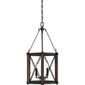 Baron 3 Light Foyer Pendant In Marcado Black