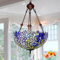 Baronn Wisteria Design Stained Glass 2 Light Tiffany Style Chandelier