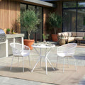 Barras Bates White Outdoor Dining 2 Seats Set