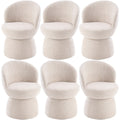 Barrel Dining Chairs Set Of 6 Swivel Sofa Chair 22 Wide