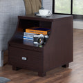 Furniture Of America Basa Contemporary Walnut Storage End Table