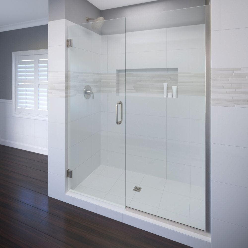 Basco Cela 935 59 72Cl Celesta 72 High X 59 Wide Pivot Frameless Shower Door With Clear Glass