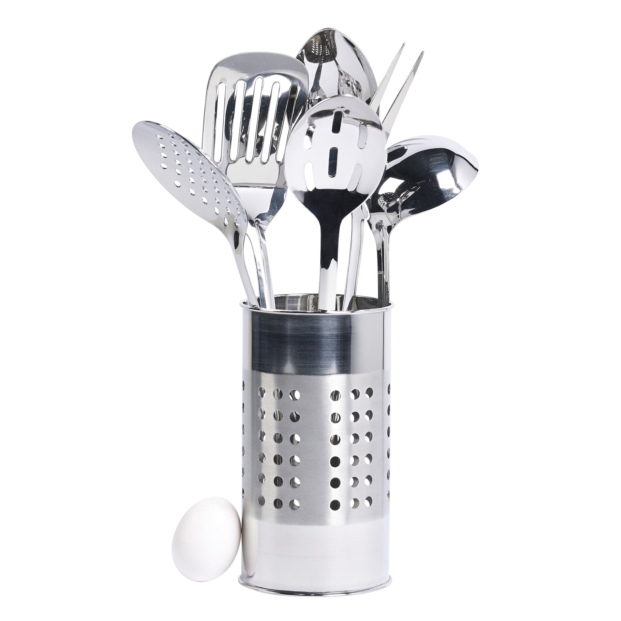 Basin Essentials Silver Stainless Steel 7 Piece Tub Of Tools