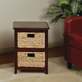 Copper Grove Turtle Mountain Basket Storage Unit With Removable Straw Grass Bins