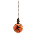 Basketball Ceiling Fan Pull 2.25 H With 12 Antiqued Brass Chain
