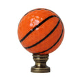 Basketball Lamp Finial Orange With Black Lining 2.25 H