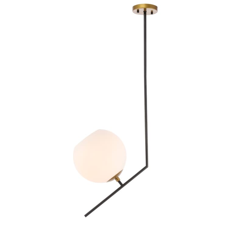 Ivy Terrace Bastina 1 Uplight Frosted Glass Pendant