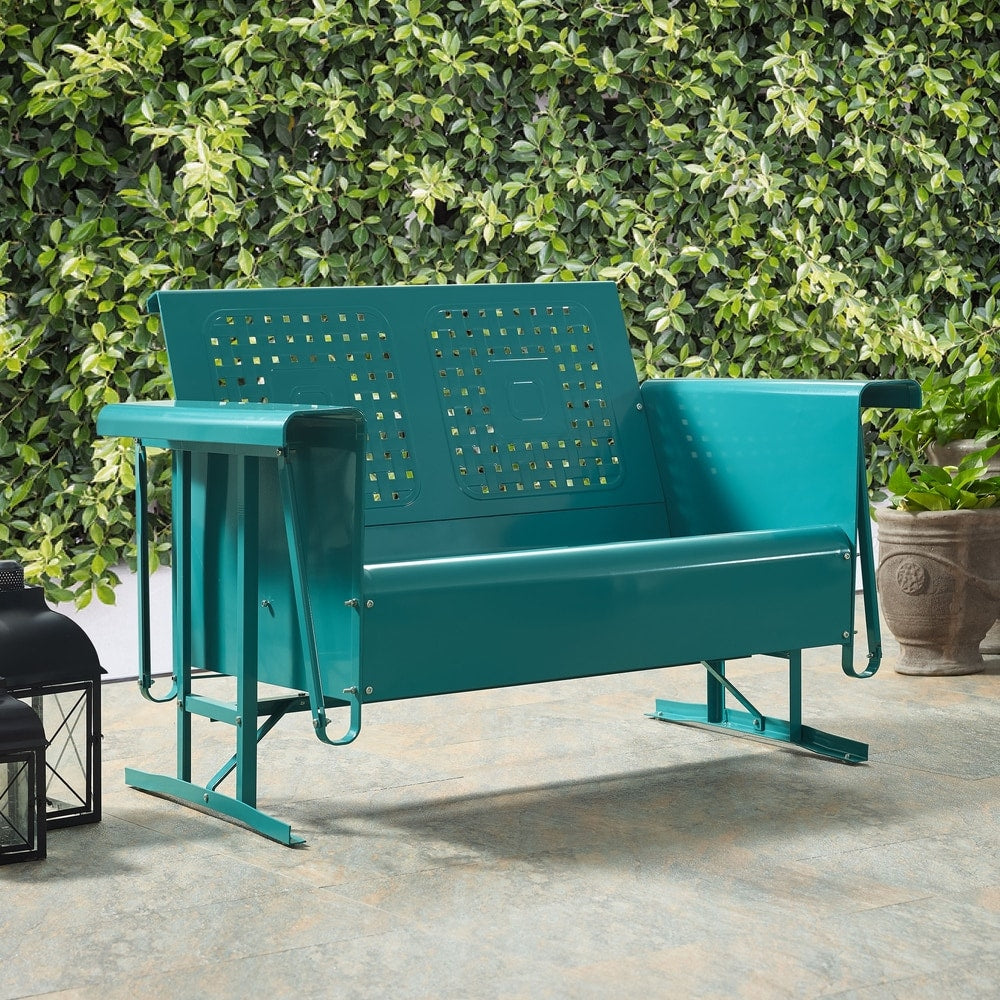 Bates Loveseat Glider In Turquoise