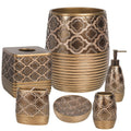 Gold Medallion Bath Accessory Set Or Separates