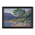 Bathers In Saint Tropez C 1909 Maximilien Luce Custom Framed Canvas