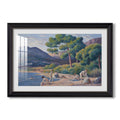 Bathers In Saint Tropez C 1909 Maximilien Luce Custom Framed Print