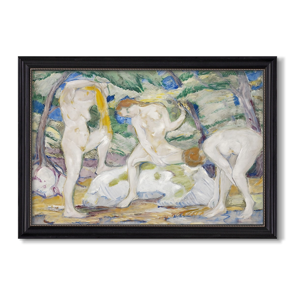 Bathing Girls 1910 Franz Marc Custom Framed Canvas