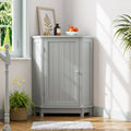 Bathroom Cabinet Triangle Corner Storage Cabinet With Adjustable Shelf Modern Style Mdf Board