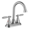 Bathroom Faucet 360 Degree High Arc Swivel Spout 4 In Centerset 2 3 Holes Lavatory Faucet Not Inculed Drain