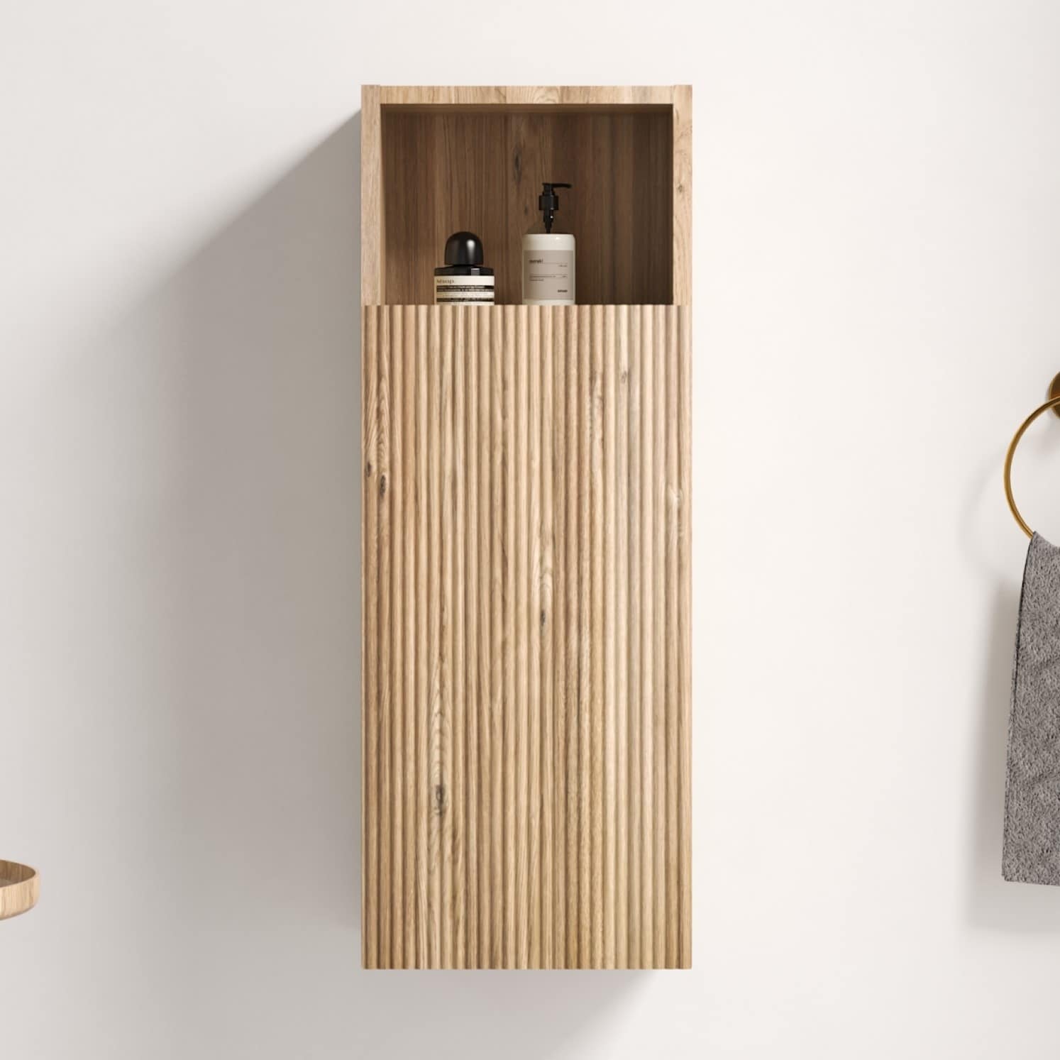 Bathroom Floating Side Cabinet Wall Mounted Storage Cabinet For Small Space