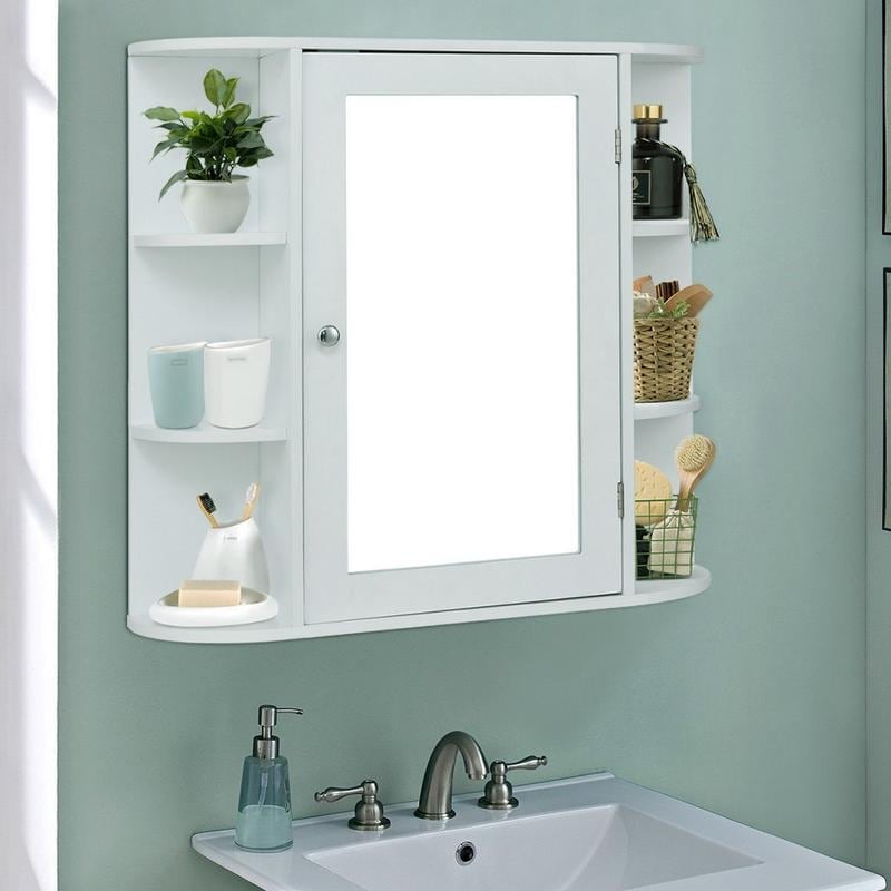 Bathroom Furni Vanity Storage Organizer Mounted Wall Cabinet With Door