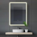 Bathroom Medicine Cabinet Aluminum Recessed Surface Mount Mirrored Interior W Led