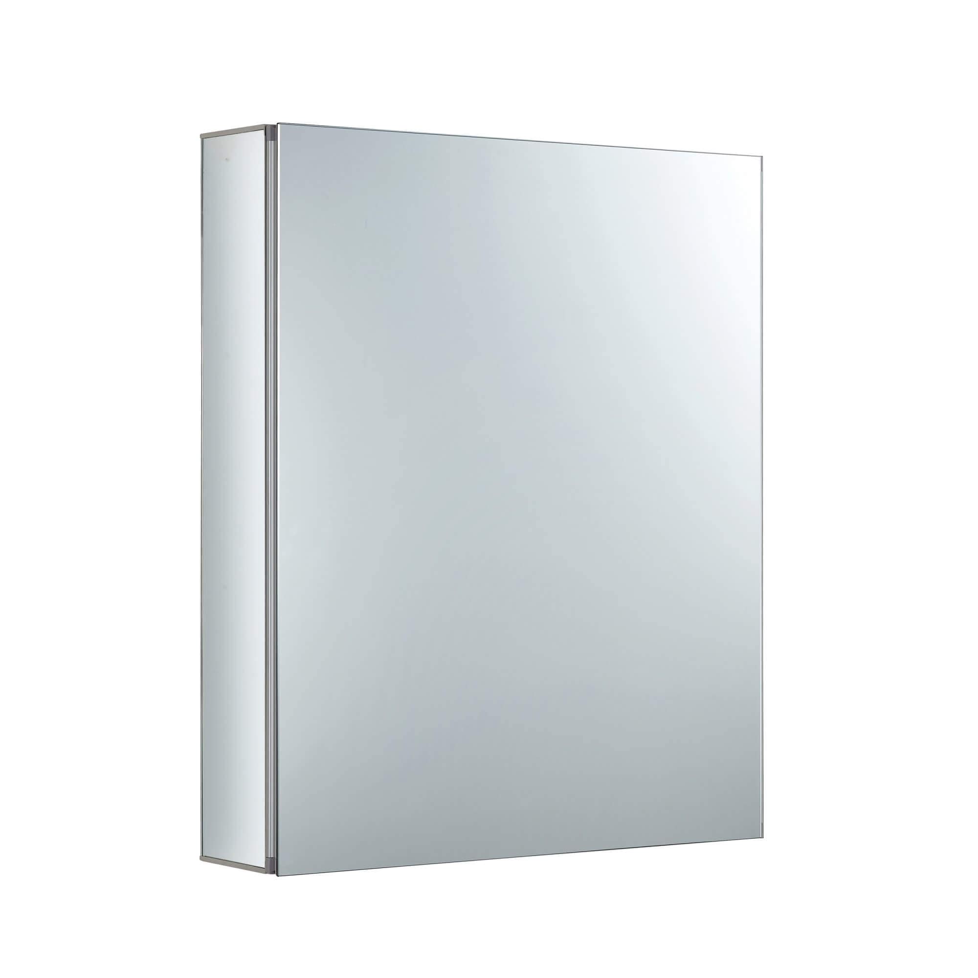 Bathroom Medicine Cabinet Aluminum Recessed Surface Mount Right Left Hinged Mirrored Interior