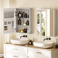 Bathroom Mirror Medicine Cabinet Recessed Or Surface Mount With Adjustable Shelves 20X5X28 Inch