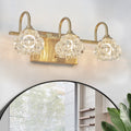 Bathroom Vanity Light 3 4 5 Light Patterned Glass Wall Sconce
