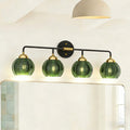 Bathroom Vanity Light Wall Mount Light With Green Glass Shade Mid Century Wall Sconce Lights Modern Vanity Lamp