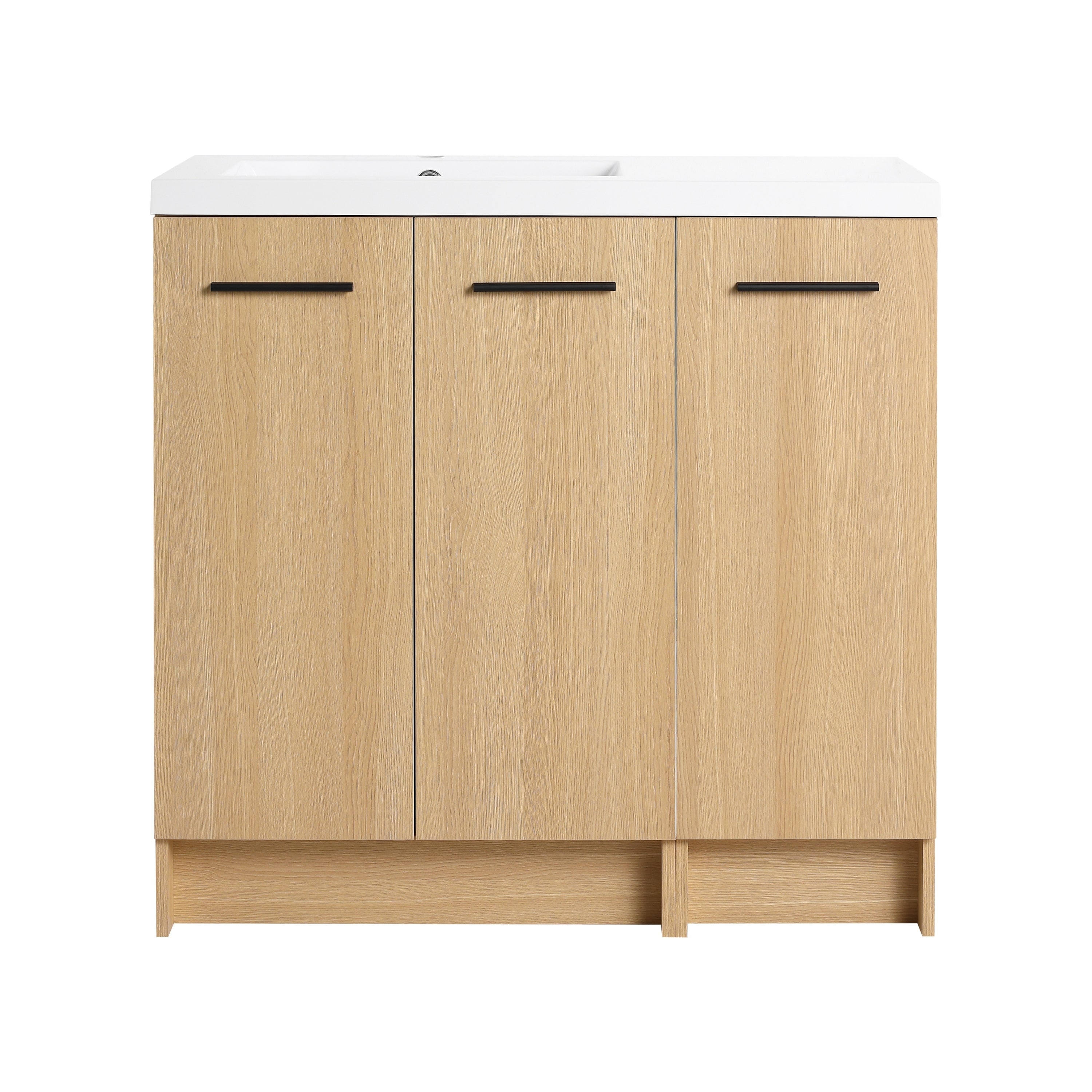 Bathroom Vanity With Resin Sink In 24 36 48 Inch Freestanding Bathroom Vanity With Doors Drawers And Adjustable Shelf