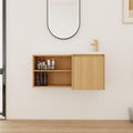 Bathroom Vanity With Sink In 36 Inch Floating Bathroom Vanity With Soft Close Door And Shelf