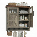 Bathroom Wall Cabinet Over Toilet With Adjustable Shelves Medicine Cabinet Storage Organizer Hanging Towel Hook Space Saving