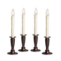 Battery Operated Bi Directional Led Adjustable Base Candle 4 Pack
