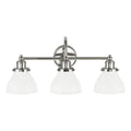 Capital Lighting Baxter Collection 3 Light Polished Nickel Finish Bath Vanity Light