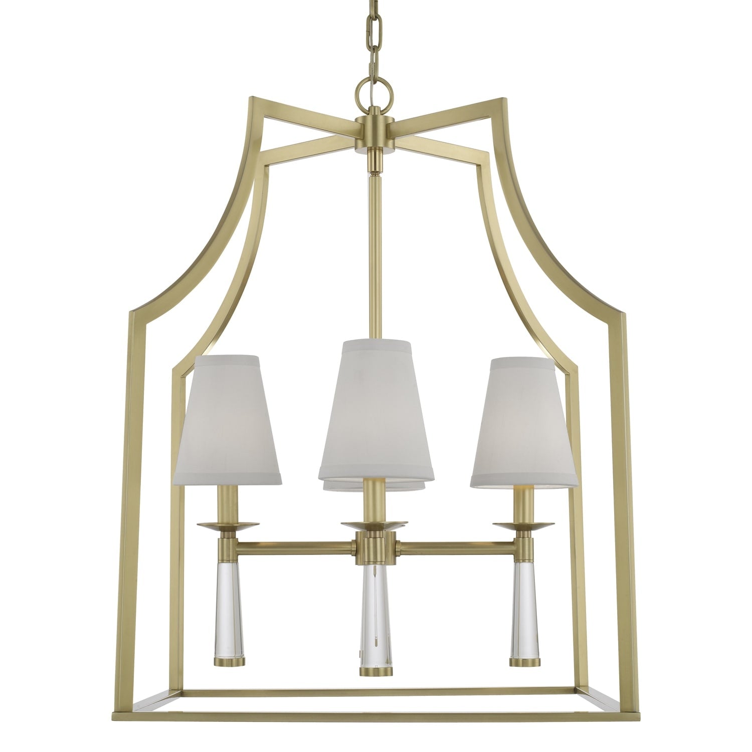 Baxter 4 Light Aged Brass Chandelier