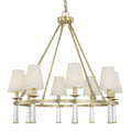 Baxter 8 Light Aged Brass Chandelier