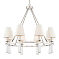 Crystorama Baxter 8 Light Polished Nickel Chandelier Polished Nickel