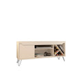 Baxter Mid Century Modern 53.54 Tv Stand With Wine Rack