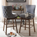 Traditional Fabric 30 Bar Stool By Baxton Studio