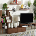 Carson Carrington Sakskobing Mid Century Medium Brown Wood Tv Stand