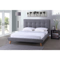 Carson Carrington Svinninge Mid Century Grey Upholstered Platform Bed