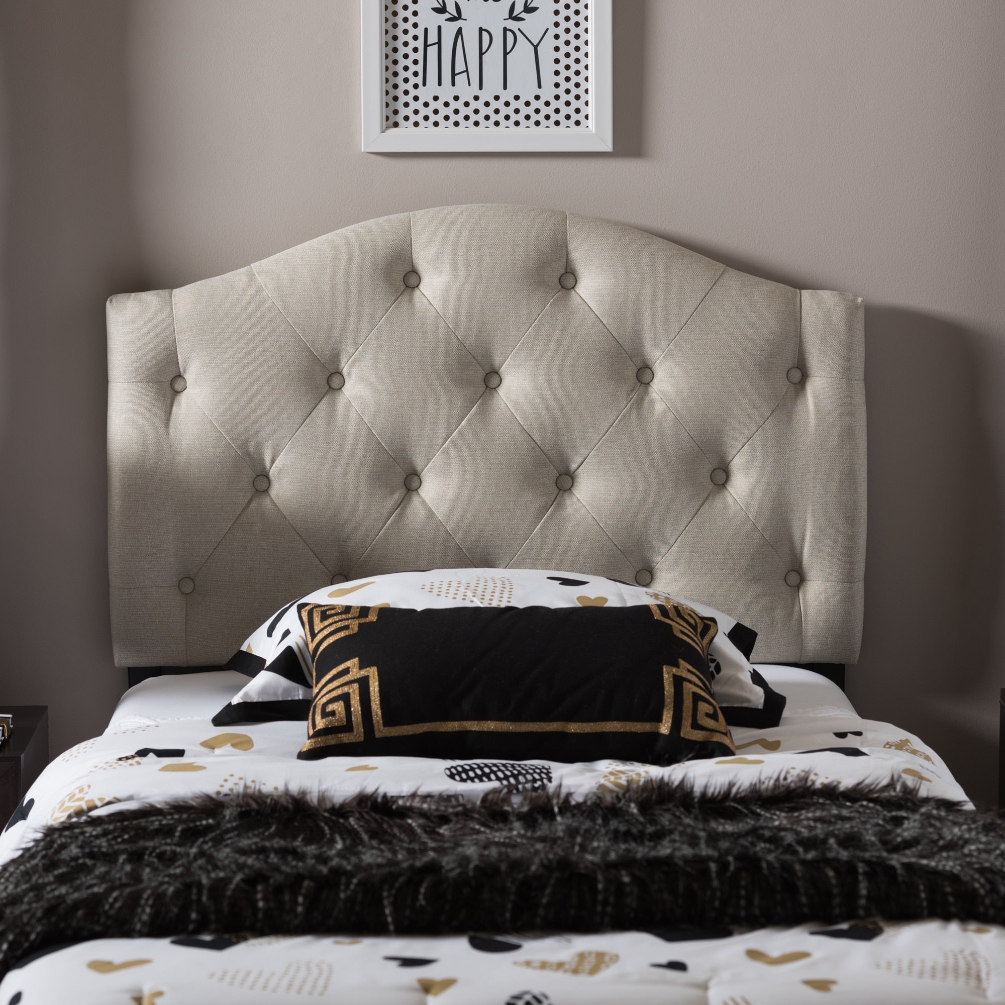 Taylor Olive Founders Twin Button Tufted Scalloped Headboard