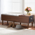 Mid Century 1 Drawer Shoe Storage Bench By Baxton Studio