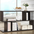 Porch Den Hanalei Modern Dark Brown Geometric Shelf