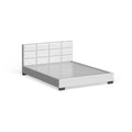 Vivaldi Modern And Contemporary White Faux Leather Padded Platform Base Bed