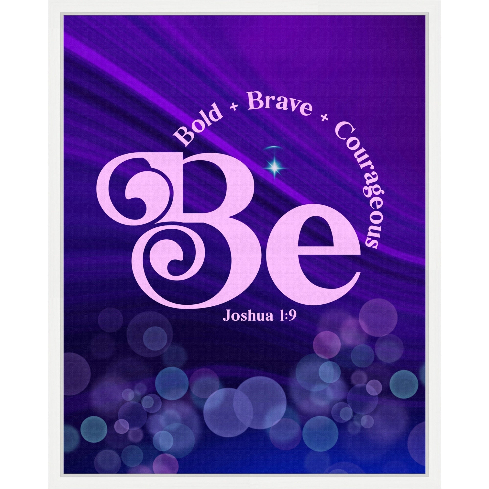 Be Christian Art By Alva Jumath Framed Canvas Wall Art Print