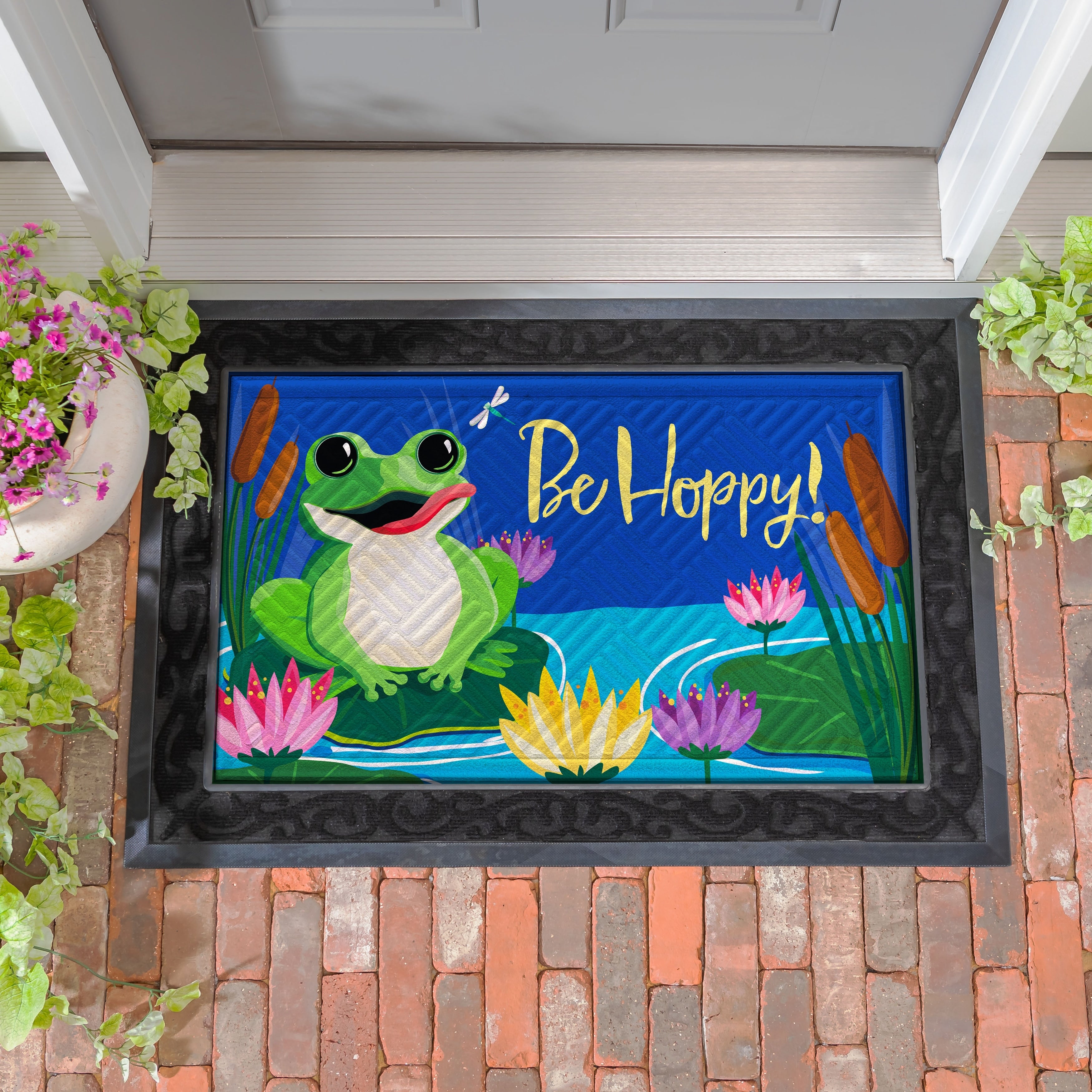 Be Hoppy Embossed Door Mat 30 X 18