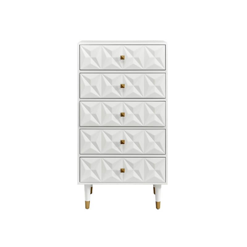 Bea Five Drawer Geo Dresser Chest