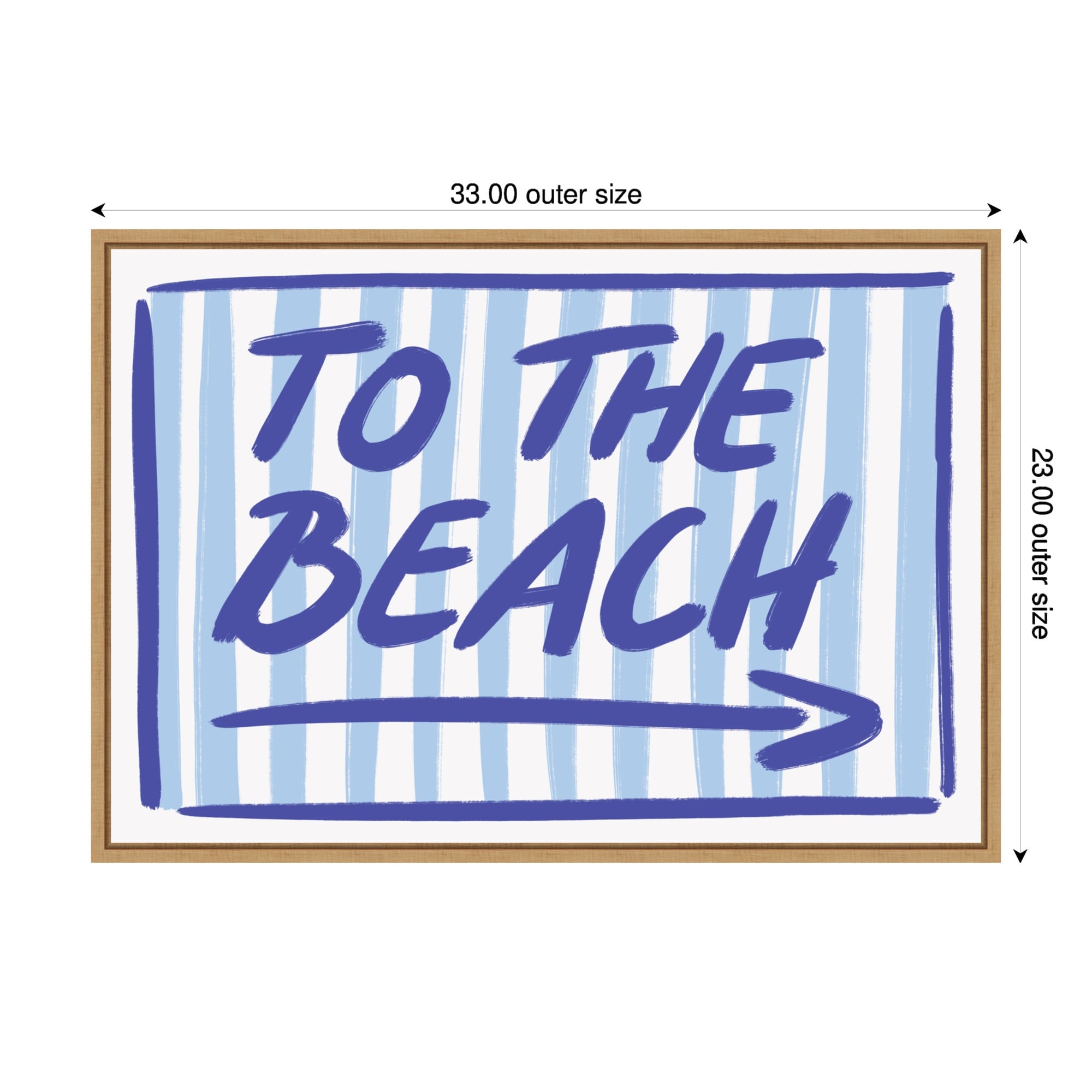 Beach Bound Signage By Athene Fritsch Framed Canvas Wall Art
