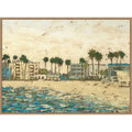 Beach Coast No. 1 By Megan Meagher 38 X 28 In. Framed Canvas Wall Art Print