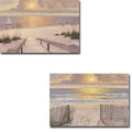 Beach Glow Beach Light By Diane Romanello 2 Pc Gallery Wrapped Canvas Giclee Set 16 In X 24 In Each Canvas In Set